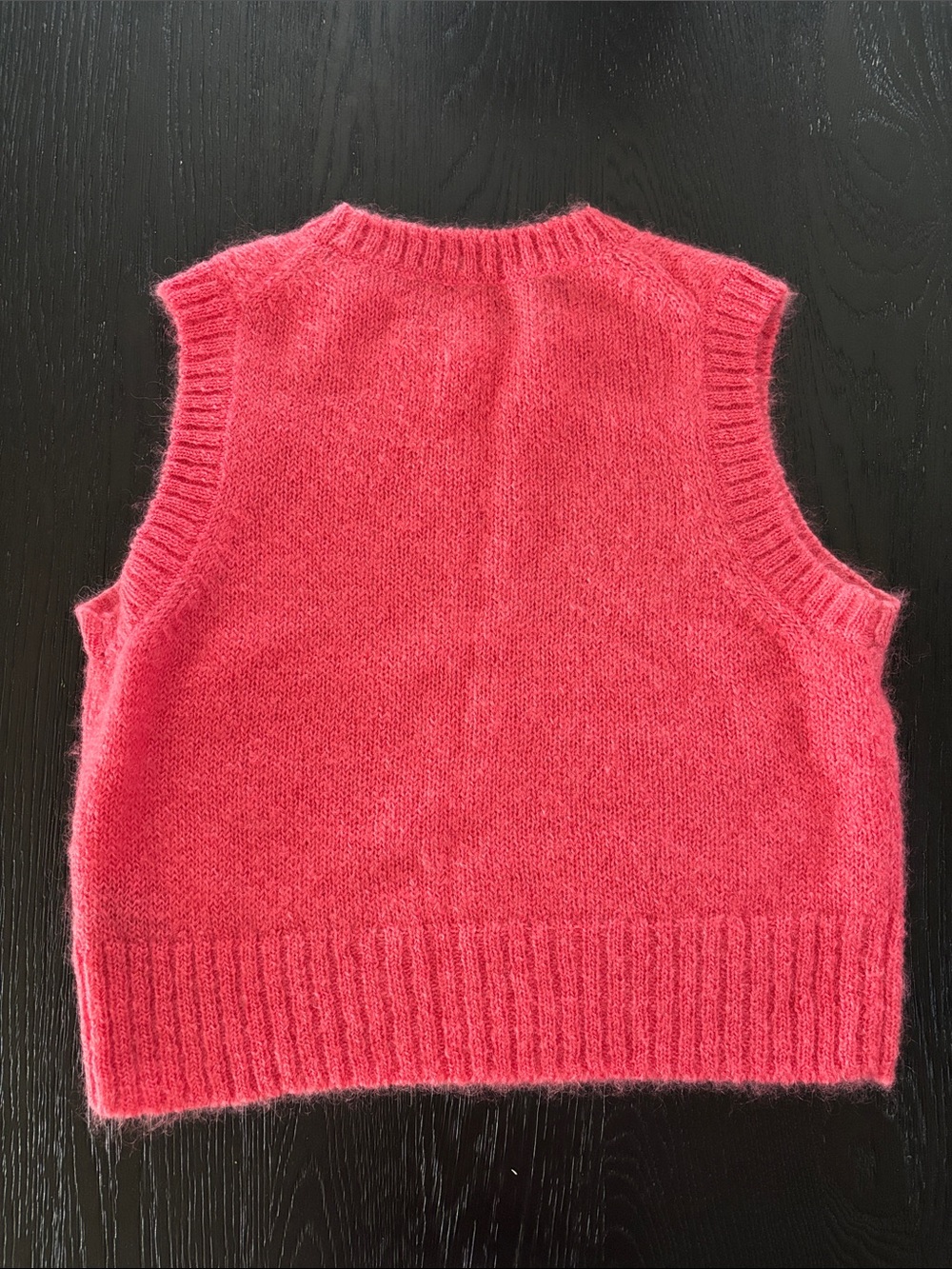 COS Bright Pink Mohair-Blend Sleeveless Sweater Vest - Picture 3 of 8